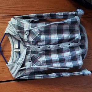 Gray flannel, long sleeve